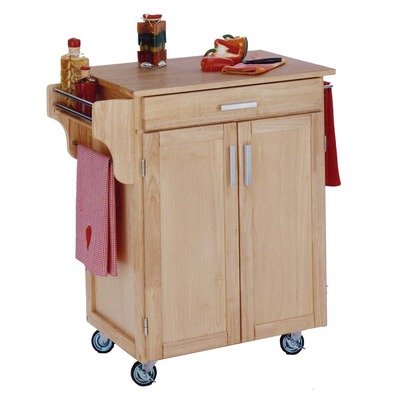 Home Styles 9001-0011 Natural Kitchen Cart with Wood Top