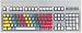 Finger Position Keyboard Stickers Labels Decals for the Beginning Typing Student to Graphically Showing "Typing Zones" for each Finger (Lexan&reg; Polycarbonate Material, 3M&reg; Adhesive)
