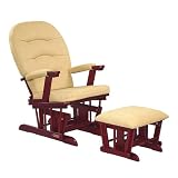 Hudson Reclining Glider and Ottoman Set - Harmony Cherry/ Fawn