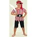 Pirate Boys Stripey Fancy Dress Costume age 3-4 years