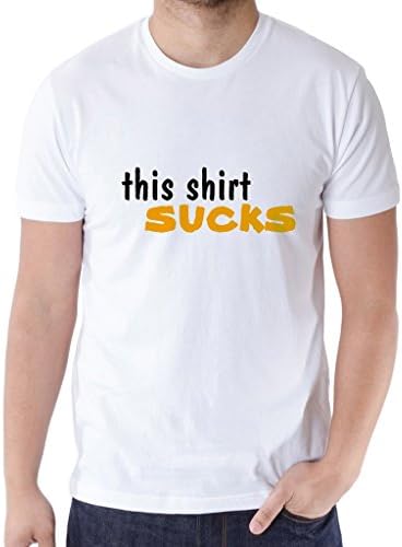 ColorUnique Custom Tee This Shirt Sucks Me Off White Size X-Large Spring and Summer Shirt