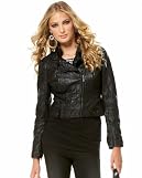 Crinkle Zipped Moto Jacket