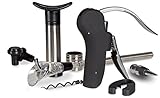 Wine accessories set rabbit Opener Aerator Chiller vacuum Pump and Stoppers Foil Cutter Drip Stopper additional corkscrew - gift set includes 10 pieces