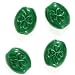 Czech Glass Oval Beads With St. Patrick's Day Green Shamrock 10mm (15)