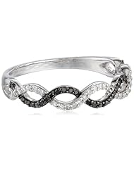 White-Gold Black and White Diamond Fashion Ring (0.25cttw, G-H Color, I1-I2 Clarity)