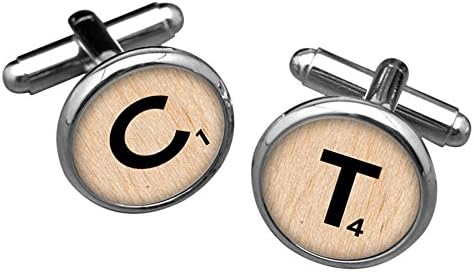 Scrabble Cufflinks,Customised Scrabble Cufflinks,Scrabble Inspired Cufflinks, Personalised Letter Cufflinks, Scrabble Inspired Tie Clips