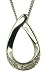 9ct White Gold Ladies 5 Pt Diamond Loop Pendant