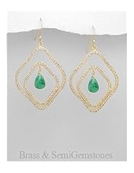 CZ Earrings In Brass