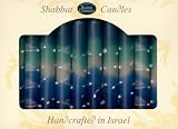 12 Hand Crafted Shabbat (Jewish Sabbath) Candles - Blue Water