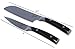 Emeril 2 Piece Knife Set 5 Santoku 3.5 Paring Knife Forged Steel Clad Emerilware (Black)