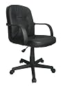 Eliza Tinsley 2014MB/LBK Medium Back Leather Faced Armchair - Black