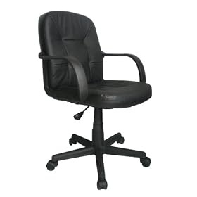 Eliza Tinsley 2014MB/LBK Medium Back Leather Faced Armchair -  Black