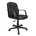 Eliza Tinsley 2014MB/LBK Medium Back Leather Faced Armchair -  Black