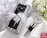 The Knotted Heart Chrome Braided-Heart Bottle Stopper in Personality Gift Box (Set of 4)