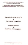 Revue PU Aix-Marseille  / Mélanges offerts à Raymond Gassin