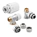 Heimwerken : Homexpert by Honeywell TRV15A3H4LGE Installationsset für Standardheizkörper mit Rücklaufverschraubung (Eckausführung), M30 x 1.5, weiß