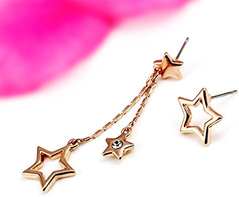 UR925 Asymmetrical Earrings Diamond Earrings Five-Pointed Star Starburst Models Ear Earrings Jewelry