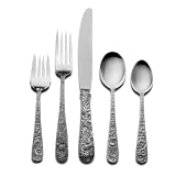 Kirk Stieff Repousse 5-Piece Sterling Silver Flatware Dinner Set, Service for 1