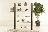 Diamond Sofa 80-Inch Glass Bookcase or Room Divider
