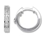 1/4 Carat Channel Set Diamond Earrings in 14k White Gold (with Safety Lock)