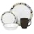 Corelle Livingware 16-Piece Dinnerware Set, Service for 4, Squared