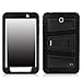 Galaxy Tab 4 8.0 Case, High Impact Resistant Full-body Protection Hybrid Armor Defender Case with Built-in Stand and 1 Black Stylus - BLACK