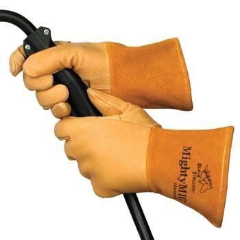 Black Stallion Mighty MIG 39CHMP Champion Premium Grain Pigskin Lined MIG Welding Gloves - Small