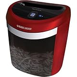 IMAGE OF Black & Decker CC2001 20 sheet crosscut paper shredder convenient lightweight counter top design red