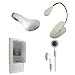 Amazon Kindle 2 (2nd Generation) USB Car Charger, Earphones, Full Screen Guard / Protector, and a White Ebook Reader Light