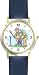 Father Teaching Son how to Bat Baseball Theme - WATCHBUDDY&reg; DELUXE TWO-TONE THEME WATCH - Arabic Numbers - Blue Leather Strap-Children's Size-Small ( Boy's Size & Girl's Size )