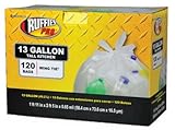 UPC 070052760023 product image for Ruffies RP102CA 13 Gallon, .65 Mil, Clear Tall Kitchen Recycling Bags 120 Count | upcitemdb.com