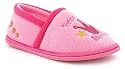 Princess Girls Full Slipper With Crown And Stars To Front - Pink/Gold