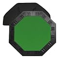 8 Player Octagonal Poker Game Table top - Green (48")