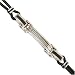 Stainless Steel and Black Rubber Carbon Fiber and Cable Rope ID Bracelet in a Gift Box by Bucasi