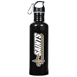 New Orleans Saints Black Stainless Steel Water Bottle
