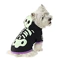 BLACK SKELETON HOODIE GLOW IN THE DARK - S