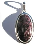 Eudialyte, Stone Of the Heart Oval Pendant Set In .925 Sterling Silver