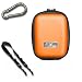 Ex-Pro Clam Digital Camera Case Bag - ORANGE - for Sony Cameras - Clam shell rugged finish, soft inside for protection, including should strap, carabina belt clip for easy carry. Internal Dimension to fit camera maximum :- L 10cm x H 7cm x D x 3cm