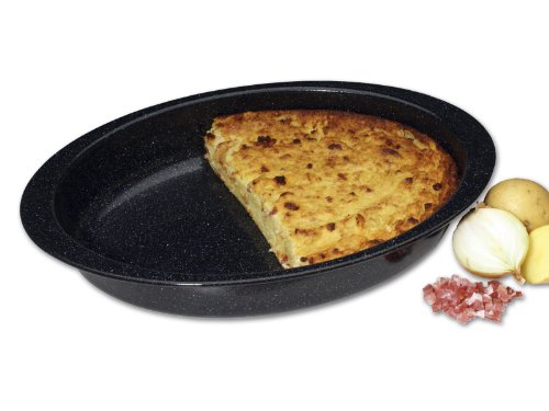 CHG Set 243-49 Ovale Backofenform "Emaille" / 36 x 25 x 5.5 cm