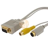 For PC Computer VGA to TV S-Video RCA AV Adapter Cable