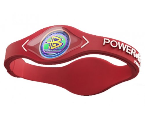 POWER BALANCE Wristband, Red/White, M