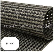 FOH XPM058GRV83 11" x 14" Basketweave Placemat - 12 / CS