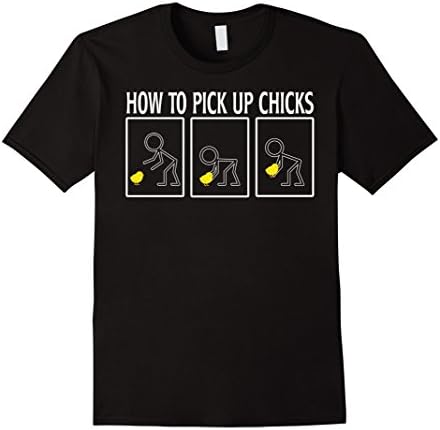 Men's How To Pick Up Chicks Funny Skill's Personalized T-Shirt XL Black