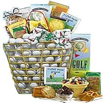 Tee Off Great Golfers Sampler Gourmet Food Gift Bag Tote