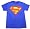 Superman Classic Logo Adult / Guys T-shirt in Royal Blue - Ships in ''24'' Hours!, Size: Small