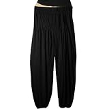 Harem Pants In Solid Colors In Lycra For Casual