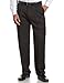 Perry Ellis Men's Portfolio Double Pleated Micro Melange Pant, Caviar, 36x32