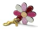 AUTHENTIC COACH RED SIGNATURE PATCHWORK FLOWER CHARM KEYFOB 94051