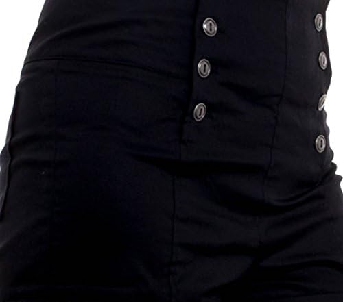 UBTREND Women's Trendy High Waist Button Down Shorts Medium black