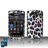 Rubberized Silver Black Pink Purple Blue Green Colorful Leopard Snap on Des ....